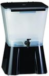 TableCraft H953 3-Gallon Beverage Dispenser Black and Clear