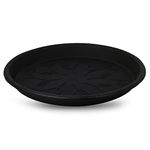 PLANTERS Plastic Bottom Trays for Indoor and Outdoor Garden Pots (Black, 16 Inch)