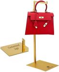 K KAIDIYIN 30 Pack Gold Purse Display Stands, Custom brand Logos Handbag Display Stand for Retail Boutique Stores Vendors, Adjustable Height Stainless Steel Stability Non-slip Purse Holder