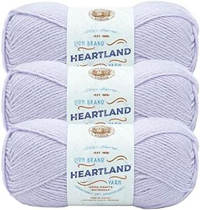 Lion Brand Yarn Heartland Yarn, Worsted-Weight Yarn for Knitting, Crocheting, and Crafting, 3 Pack, North Cascades