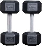 Rep Rubber Hex Dumbbells, 20 lb Pai