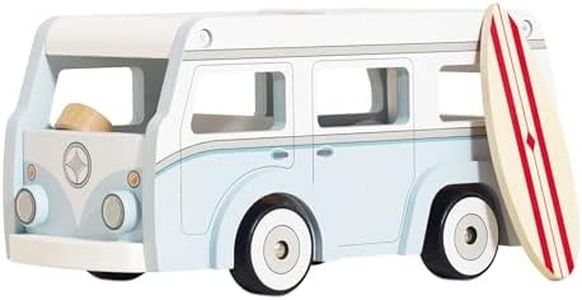 Le Toy Van Daisylane Holiday Campervan Set Premium Wooden Toys for Kids Ages 3 Years & Up, Multi