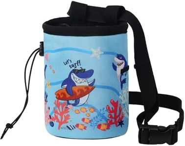 Fanosy Climbing Chalk Bag for Rock Climbers Adults Teenagers Kids Drawstring Closure Indoor Outdoor Training, Rock Climbing, Bouldering, Weightlifting, Gyming Sports, Unique Original Design