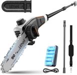 Litheli U20 Pole Saw for Tree Trimming, 20 cm Electric Cordless Pole Saws, Battery Tree Trimmer 27.5ft/s Cutting Speed with 2.0Ah Battery for Branch Cutting, Trimming, Pruning