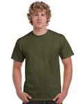 Gildan Men's Heavy Cotton Tee T-Shirt, Green (Military Green), X-Large