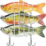 TRUSCEND Fishing Lures Plugs for Bass Trout Crappie Swim Baits Fishing Gear Accessories for Walleye and Pike Slow Sinking Freshwater Saltwater Jigs, Amazing Fishing Gifts for Men