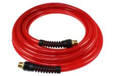 Coilhose Pneumatics PFE41004TR Flexeel Reinforced Polyurethane Air Hose, 1/4-Inch ID, 100-Feet Length with (2) 1/4-Inch MPT Strain Relief Fittings