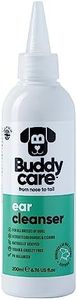 Buddycare | Nettoyant pour oreilles de chien | Solution nettoyante apaisante pour les oreilles des chiens | Ingrédients d'origine naturelle avec Aloe Vera, 200 ml (1 paquet)