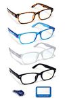 Boost Eyewear Blue Light Blocking Reading Glasses, 4 Pack, Assorted Colors, Assorted, standard