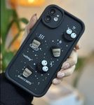 ZEROTO Back Case Cover Compatible for iPhone 16 Plus | Cute Fun Cartoon 3D Ball Coffee Silicone Case | Body Protection (Black)