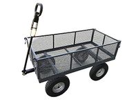 The Handy THDLGT Steel Deluxe Garden Cart 400kg Capacity with Puncture Proof Wheels, Removeable Sides and Tool Tray - 2 Year Guarantee