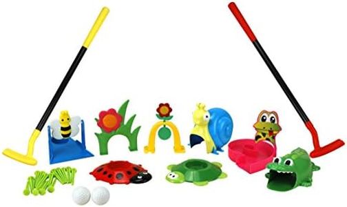 Party Hurray Children Golf Set, w/Golf Clubs, Practice Holes, Floral/Animal Obstacles, Golf Balls