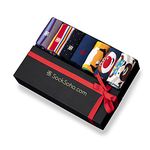 SockSoho Premium Men Pure Cotton Socks | Power Gift Box (Multicolor, Combo of 7, Crew length)