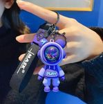 STAR WORK Keyring & Keychain for Car bike, Double Pendant Ring Space Astronaut Keychain with Metal Hook Home Key Student Bag,Purse, Return Gifts (ASTRO PURPLE)