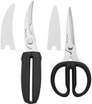 KitchenAid Stainless Steel All Purpose and Poultry Shears Set with Soft Touch Handles, 2 Piece, Black