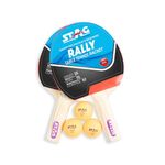 Stag Iconic Rally Recreational Ping Pong Paddle Playset | Table Tennis Rackets and T.T Balls Included| All-in-One Table Tennis (T.T.) Playset - Table Game Accessories