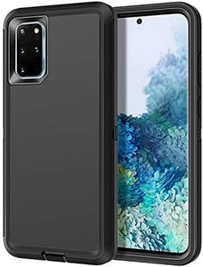 I-HONVA for Galaxy S20 Plus Case Shockproof Dust/Drop Proof 3-Layer Full Body Protection [Without Screen Protector] Rugged Heavy Duty Cover Case for Samsung Galaxy S20 Plus, Black