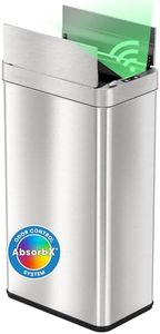 iTouchless 18 Gallon Wings Open Kitchen Trash Can