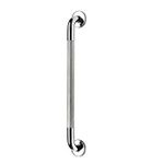 Croydex 60cm Shower Grab Rail - Stainless Steel Hand Rail with Anti-Slip Grip for Bathroom, Chrome, 100kg Capacity Safety Support Bar