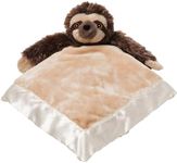 Bearington Baby Speedster Snuggler, 15 Inch Sloth Plush Stuffed Animal Security Blanket Lovey for Babies