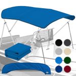 KNOX Universal 3 Bow Bimini Top Replacement Canvas, Bimini Top Canvas Only with Zip-On Storage Boot, 900D Marine Grade, Waterproof, Fadeproof Sun Shade Boat Canopy, No Frame, 91-96" W, Pacific Blue