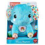 Fisher-Price Lights & Learning Elephant, Plush Musical Toy with Educational Content for Infants and Toddlers Ages 6 Months and up