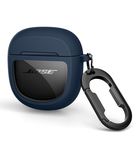 SURITCH Case for Bose QuietComfort Earbuds II 2022/QuietComfort Ultra 2023, Shockproof Protective Cover for Bose QC ii 2 Charging Case Accessories with Carabiner, Navy