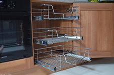 Lighting Innovations 1 X 600MM PULL OUT WIRE BASKET KITCHEN LARDER BASE UNIT CUPBOARD SOFT CLOSE