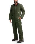 Bass Creek Outfitters Men's Coveralls – Water Resistant Insulated Long Sleeve Duck Canvas Jumpsuit (Sizes: M-XXL), Size Medium, Olive