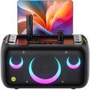 Ikarao Karaoke Machine for Adults with Lyrics Display, Built-in 13.3" Screen, Truly All in One Karaoke Machine with 2 Wireless Microphone (Hidden & Self Charging), 460W Bluetooth Speaker for Party, TV