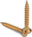 M4 x 30mm Self Tapping Philips Head Wood Screws, #7 x 1-1/4" Zinc Plated Fine Thread Drywall Fasteners 90 PCS