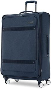 AMERICAN TOURISTER Whim Softside Expandable Luggage with Spinners, Navy Blue, Carry On, Whim Softside Expandable Luggage with Spinners