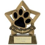 Personalised Engraved Mini Star Dog Cat Paw 5 1/2 Inch (14cm)