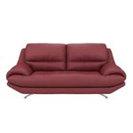 Homevibes Elegant Oasis Leatherette Premium Leather Sofa | 2 and 3 Seater Sofa | Best in Comfort | Best builtin qualit (Red - Burgundy, 3 Seater)