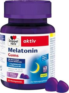 Doppelherz Melatonin Gums - 1 mg Melatonin pro Gum - 40 zuckerfreie Gums mit Himbeer-Geschmack