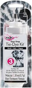 Tulip One-Step Tie-Dye Kit, Vibrant Colors for Fabric 4 fl oz, Black