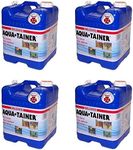 Reliance Products Aqua Tainer 7 Gallon Drinking Water Storage Container Tank (4 Pack)