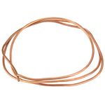 Copper Round Tube, 2M T2 Soft Coiled Flexible Microbore OD 5mm x ID 4mm Thickness 0.5mm Copper Refrigeration Tubing for Water/Gas/Plumbing & DIY Installations