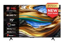 TCL 75P755K 75-inch Ultra HD, Wide Color Gamut, 4K HDR TV, Smart TV Powered by Android TV (Dolby Atmos 2.0, Dolby Vision, HDR 10+, Voice Control, compatible with Google assistant, 2024 New Model)