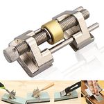 Honing Guide, Comsmart Stainless Steel Side Clamping Fixed Angle Honing Guide with Brass Roller for Wood Chisel Planer Blade Graver Flat Chisel Edge Sharpening Clamping Width Range 0.32''-3.22''