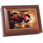 Cottage Garden Mary Undoer of Knots Wood Finish Jewelry Music Box Plays Ave Maria