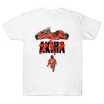 1980s Japanimation Film Akira T-Shirt Short Sleeved Men's T Shirt White