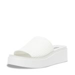 Steve Madden Women's Balanced Slide Sandal, White, 9.5