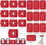 20 Packs Tool Holder and Battery Mount Holder Compatible for Milwaukee 18V, 10 Pack Battery Mounts Rack for 18V Batteries, 10 Pack Tool Hangers Organizer, for Garage/Workshop Storage(w/60 Screws)