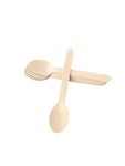 EnvoWise | Disposable Wooden Spoons, 100pcs/320pcs/1000pcs Pack, 6.3" Length | All Natural Eco-Friendly Birchwood Utensils Biodegradable Compostable Wood Cutlery (100 Spoons)