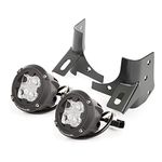 Rugged Ridge 11027.19 Windshield Bracket LED Kit (Round Cube 97-06 Jeep Wrangler TJ)