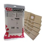 Paxanpax VB800 Compatible Paper Vacuum Bags for Kirby Heritage 2, Legend 1&2, Generation 3, 4, 5 & 6, 2000 G2000, 2001 G2001, Ultimate G, Diamond, Sentria Pre 2009 Series (Pack of 5), Brown