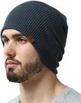 Daily Knit Ribbed Beanie by Tough Headwear - Warm, Stretchy & Soft Beanie Hats for Men & Women - Year Round Comfort - Serious Beanies for Serious Style,Dark Gray,OSFM