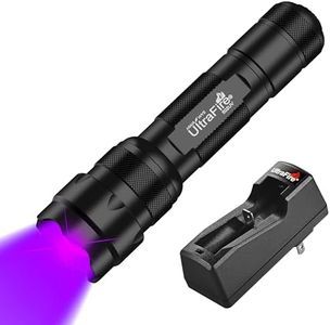 UltraFire UV Flashlight 395-405 nm Led Blacklight for Curing UV Glue, Leak Detector, Pet Urine Stain