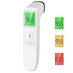 Forehead Thermometer, Baby and Adults Thermometer with Fever Alarm, LCD Display and Memory Function, Ideal for Whole Family (White)